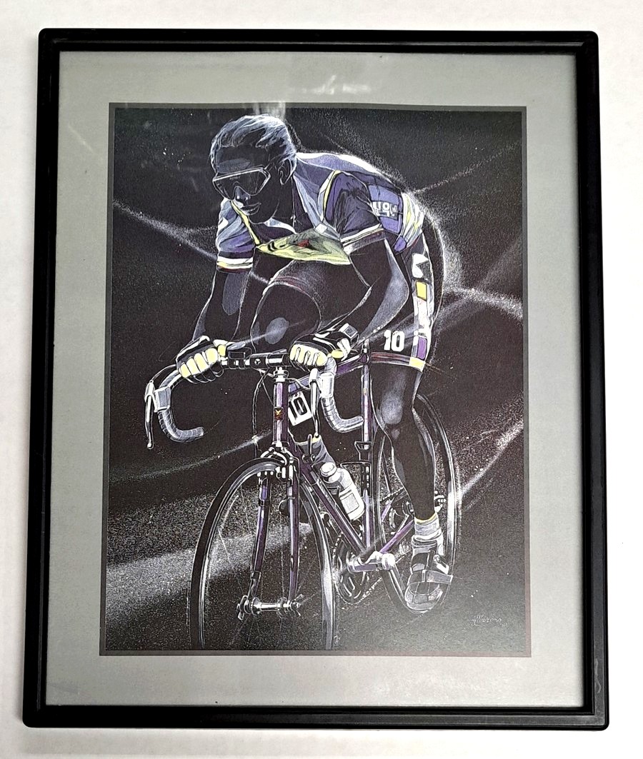 Wielrennen poster in lijst POS 09 20,5 x 25,5 cm LAATSTE OP=OP!!